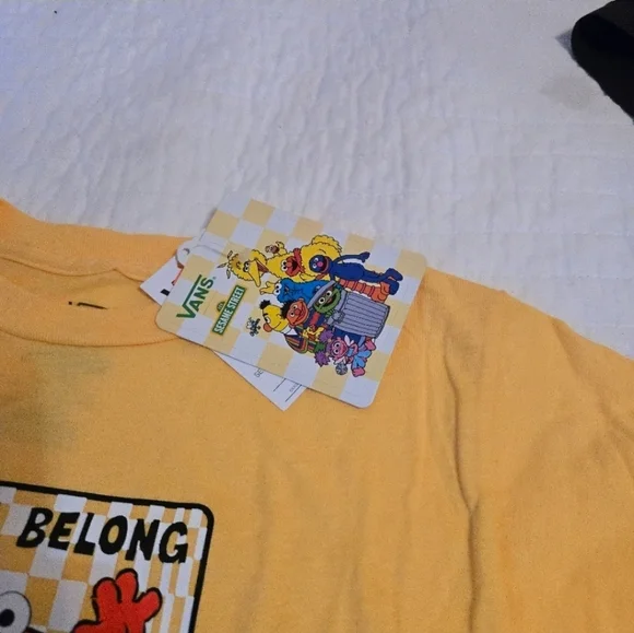 Vans Sesame Street Youth XL Kids Yellow Sesame Street T-Shirt 102025 - Picture 6 of 9